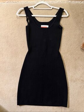 Calvin Klein Classic Black Scoop Neck Tank Dress